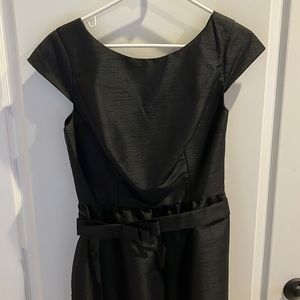 Black formal dress with belt